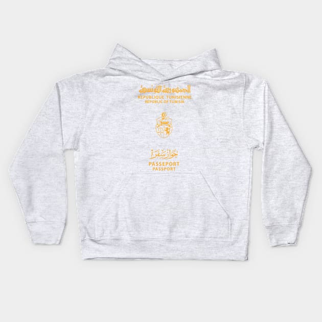 Tunisia passport Kids Hoodie by Travellers